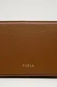 Furla - Kožená kabelka Block hnedá