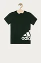 czarny adidas Performance - T-shirt 110-176 cm GE0654 Chłopięcy