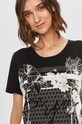 Desigual - Tricou negru 20WWTK86