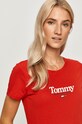 Tommy Jeans - Tricou rosu DW0DW08928