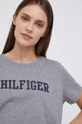 szary Tommy Hilfiger T-shirt bawełniany