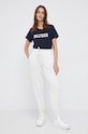 Tommy Hilfiger T-shirt bawełniany UW0UW02618 granatowy AW21