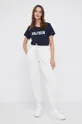 Tommy Hilfiger T-shirt bawełniany granatowy