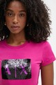 Armani Exchange tricou din bumbac roz 8NYTDL.YJ73Z