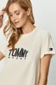 beżowy Tommy Sport - T-shirt