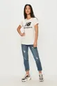 New Balance - T-shirt WT91546WK biały