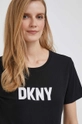 чёрный Хлопковая футболка Dkny