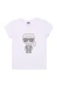 белый Karl Lagerfeld - Детская футболка Для девочек