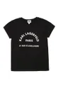 čierna Karl Lagerfeld - Detské tričko Dievčenský