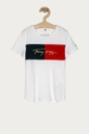 biały Tommy Hilfiger - T-shirt dziecięcy 128-176 cm Dziewczęcy