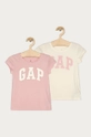 różowy GAP - T-shirt 104-176 cm (2-pack) Dziewczęcy