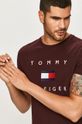 kasztanowy Tommy Hilfiger - T-shirt Męski