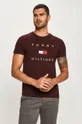 burgundia Tommy Hilfiger - T-shirt