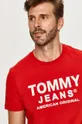 červená Tommy Jeans - Tričko