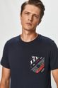 granatowy Tommy Jeans - T-shirt Męski
