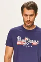 granatowy Pepe Jeans - T-shirt Salomon