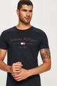 granatowy Tommy Hilfiger - T-shirt Męski