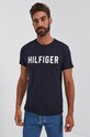 Bavlněné tričko Tommy Hilfiger námořnická modř UM0UM02011