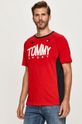 červená Tommy Sport - Tričko Pánsky