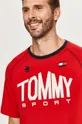 czerwony Tommy Sport - T-shirt