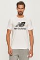 bílá New Balance - Tričko MT01575WT Pánský
