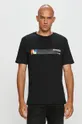 czarny New Balance - T-shirt MT03551BK Męski