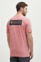 Βαμβακερό μπλουζάκι Columbia North Cascades ροζ