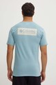 Odzież Columbia t-shirt bawełniany North Cascades 1834041 niebieski