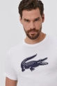 biały Lacoste t-shirt