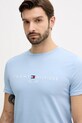 Tommy Hilfiger t-shirt bawełniany niebieski MW0MW11797