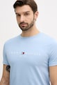 Tommy Hilfiger t-shirt bawełniany niebieski MW0MW11797