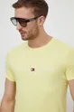 rumena Bombažna kratka majica Tommy Hilfiger