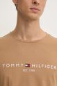 Tommy Hilfiger tricou din bumbac MW0MW11797 bej