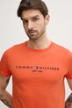 Бавовняна футболка Tommy Hilfiger помаранчевий MW0MW11797