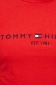 Tommy Hilfiger t-shirt bawełniany czerwony MW0MW11797