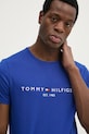 Хлопковая футболка Tommy Hilfiger голубой MW0MW11797