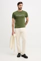 Tommy Hilfiger t-shirt bawełniany MW0MW11797 zielony AW25