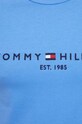 Βαμβακερό μπλουζάκι Tommy Hilfiger μπλε MW0MW11797
