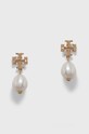Tory Burch - Kolczyki KIRA PEARL DROP złoty 65156.709