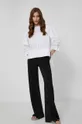 Βαμβακερή μπλούζα Victoria Victoria Beckham λευκό