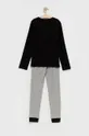 Calvin Klein Underwear Piżama bawełniana dziecięca czarny