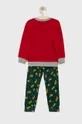Detské bavlnené pyžamo United Colors of Benetton x Disney červená