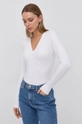 білий Spanx - Лонгслів моделюючий SLEEVE V-NECK BODYSUIT Жіночий