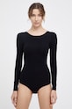 Spanx - Longsleeve modelujący SCOOP NECK LONG SLEEVES BODYSUIT czarny 20329R
