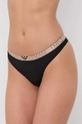 czarny Emporio Armani Underwear Stringi 162468.1A235 Damski