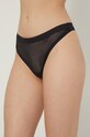 Dkny stringi dzianina czarny DK8621