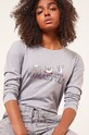 Etam Longsleeve piżamowy dzianina szary 652836002