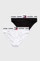 czarny Tommy Hilfiger figi dziecięce 2-pack Dziewczęcy