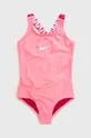 ružová Detské plavky Nike Kids Dievčenský