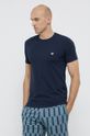 Bavlněné pyžamo Emporio Armani Underwear námořnická modř